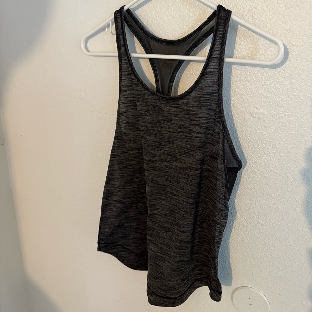 lululemon athletica Heathered Grey Racerback Tank Top